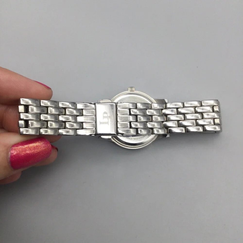 Lucien Piccard Monte Velan Womens Watch 31mm Black Crystal New Battery 8.25